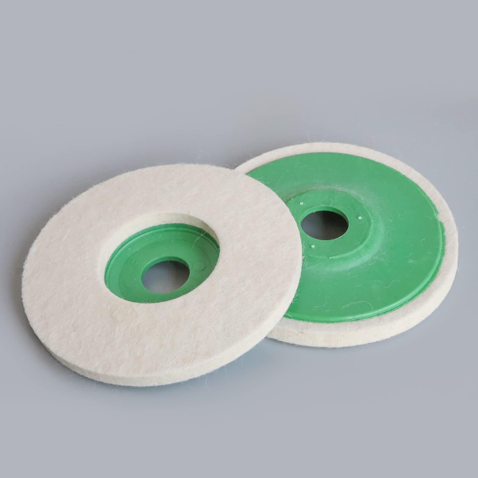 125mm Wool Felt Polishing Wheel for Angle Grinder - 2 Pack Buffing Pads for Metal, Marble, Glass & Ceramics - Perfect for DIY Projects, Jewelry Making & Surface Restoration