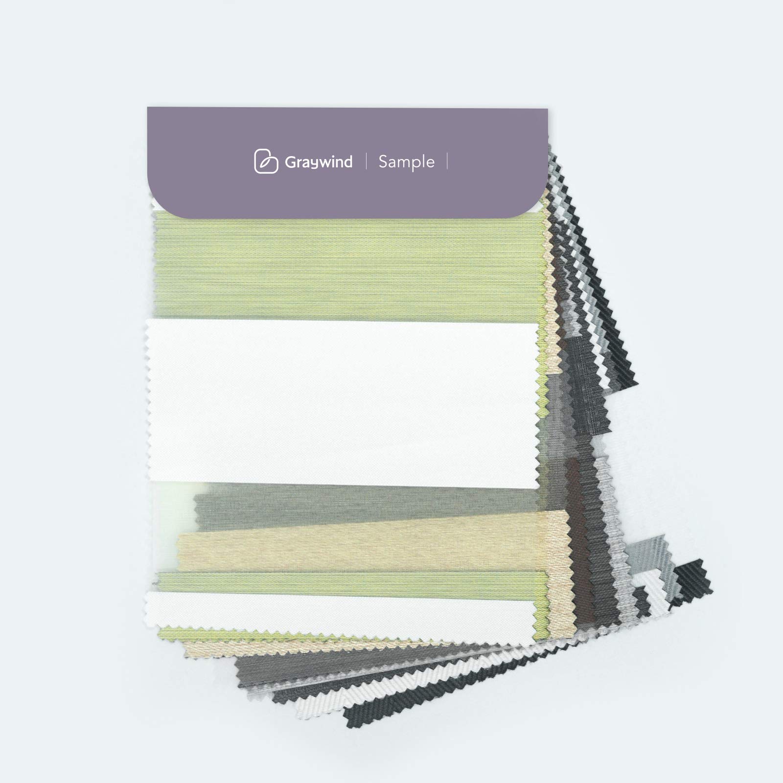 Graywind Roller Shades & Blinds - Premium Zebra Pattern Window Covering Fabric Samples for Home & Office Decor | Light Filtering & Privacy Solutions