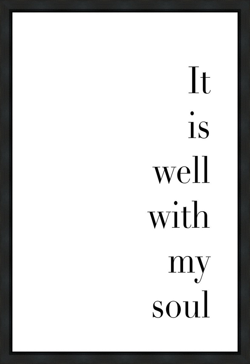 It is Well With My Soul Gallery Wrap Canvas - Inspirational Christian Wall Art for Home Decor, Church & Office - Perfect for Living Room, Bedroom & Prayer Space