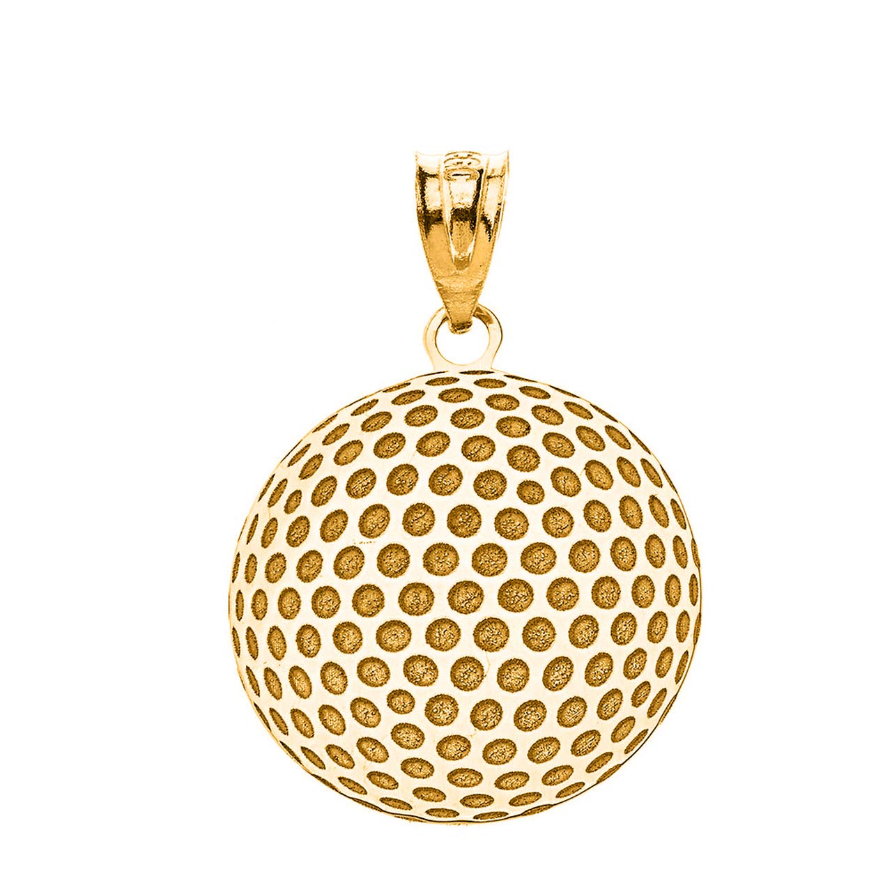Personalized 14K Yellow Gold Golf Ball Pendant Necklace - Custom Name Engraved Sports Jewelry Gift for Golf Lovers | Perfect for Tournaments, Birthdays & Father's Day