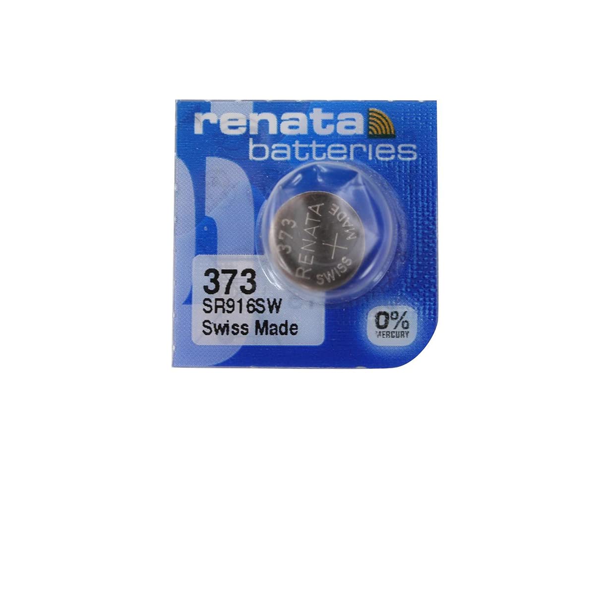 Renata 373 Silver Oxide Watch Battery (5 Pack) - Long-Lasting Power for Watches, Clocks & Small Electronics - Perfect for Timex, Casio & More