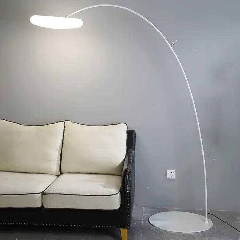 Modern White Metal Adjustable Dimming Floor Lamp for Living Room - Elegant Art Deco Lighting for Bedroom, Office & Reading Nook