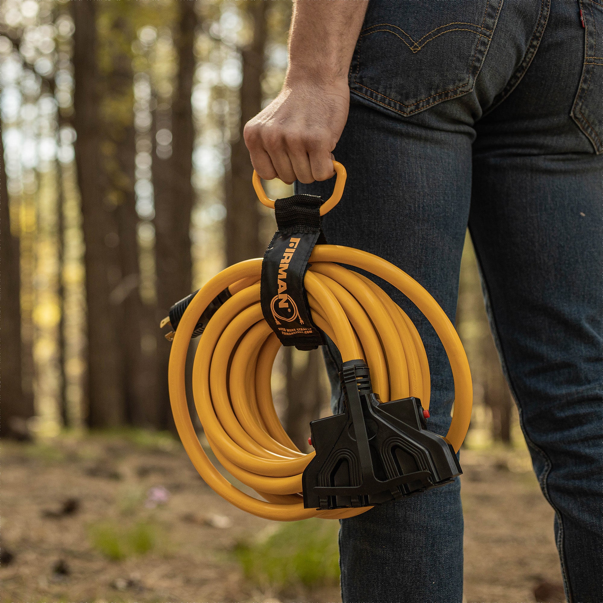 25' Heavy Duty L14-30P to (4) 5-20R Power Cord with Storage Strap | 30 Amp 125/250V Extension Cable for Generators, RVs & Outdoor Power Distribution | Perfect for Camping, Job Sites & Emergency Backup
