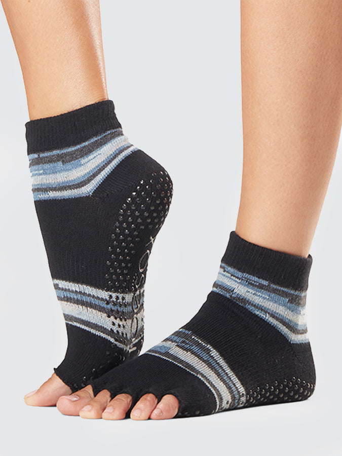 ToeSox Women's Ankle Half Toe Non-Slip Yoga Grip Socks - Perfect for Hot Yoga, Pilates & Barre Workouts