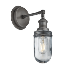 Brooklyn Outdoor IP65 Wall Light in Pewter, Copper & Brass - Weatherproof Exterior Lighting for Patio, Garden & Porch