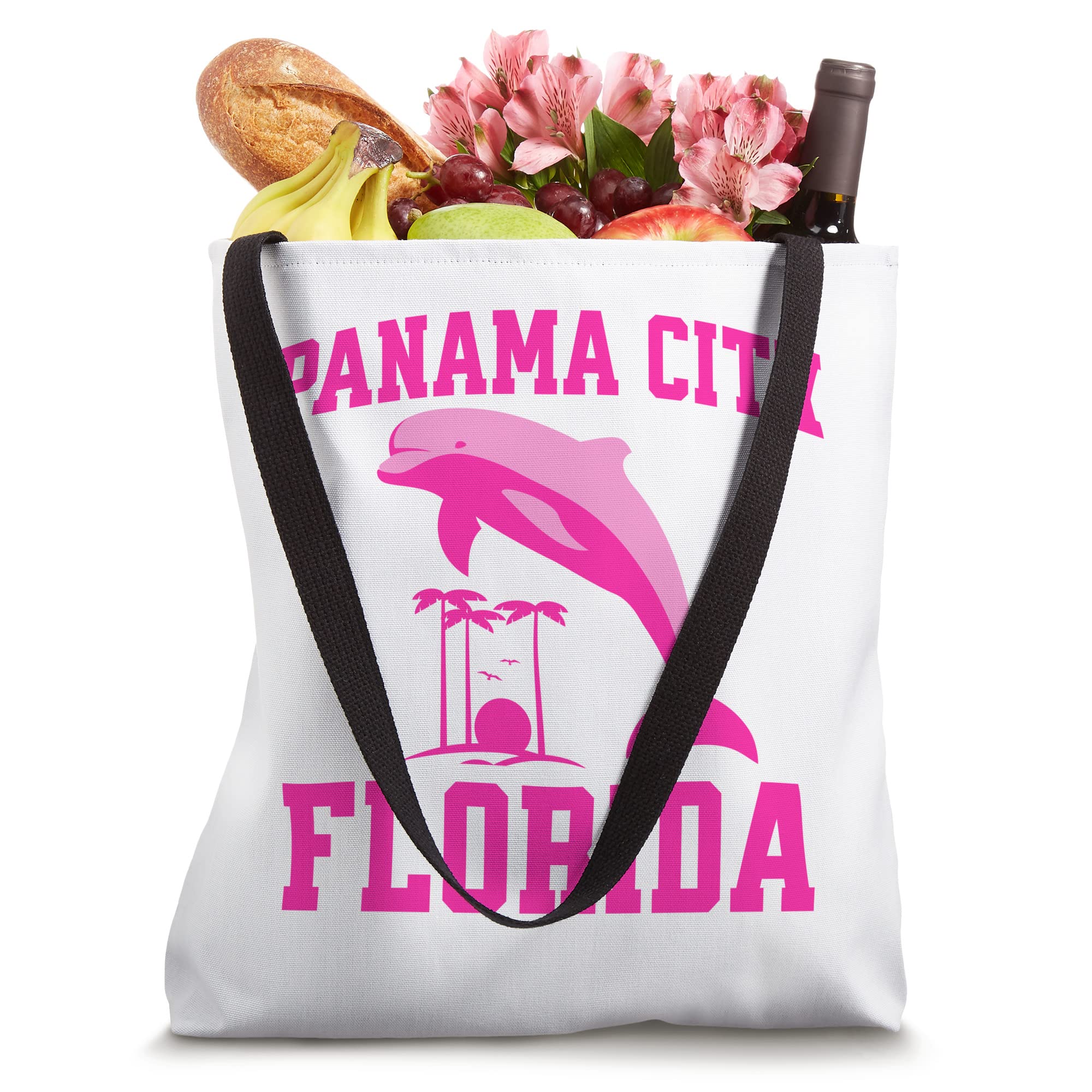 Durable Panama City Florida Beach Tote Bag - Perfect for Summer Vacation, Dolphin Lover Gift, Beach Essentials & Shopping
