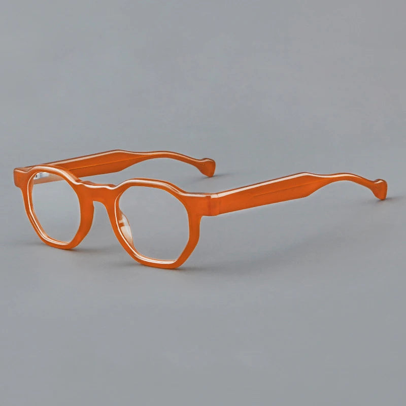 CCspace Unisex Full Rim Flat Top Round Acetate Reading Glasses R57621 - Stylish & Durable Eyewear for Reading, Office & Daily Use