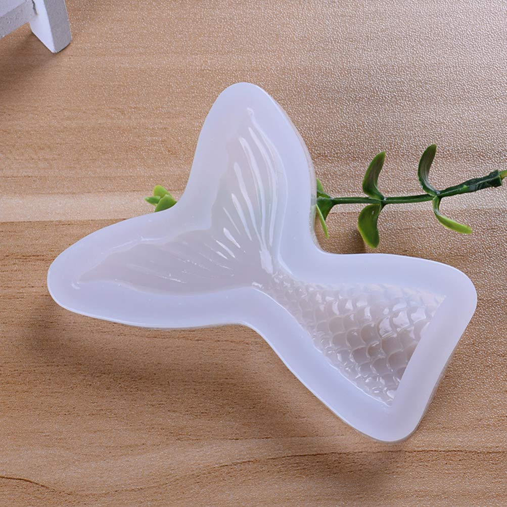 5pcs Silicone Molds for Resin Jewelry, Epoxy Earrings, Candles - DIY Craft Molds with Mermaid Tail Design (White) - Perfect for Handmade Jewelry Making, Candle Crafting, and Resin Art Projects
