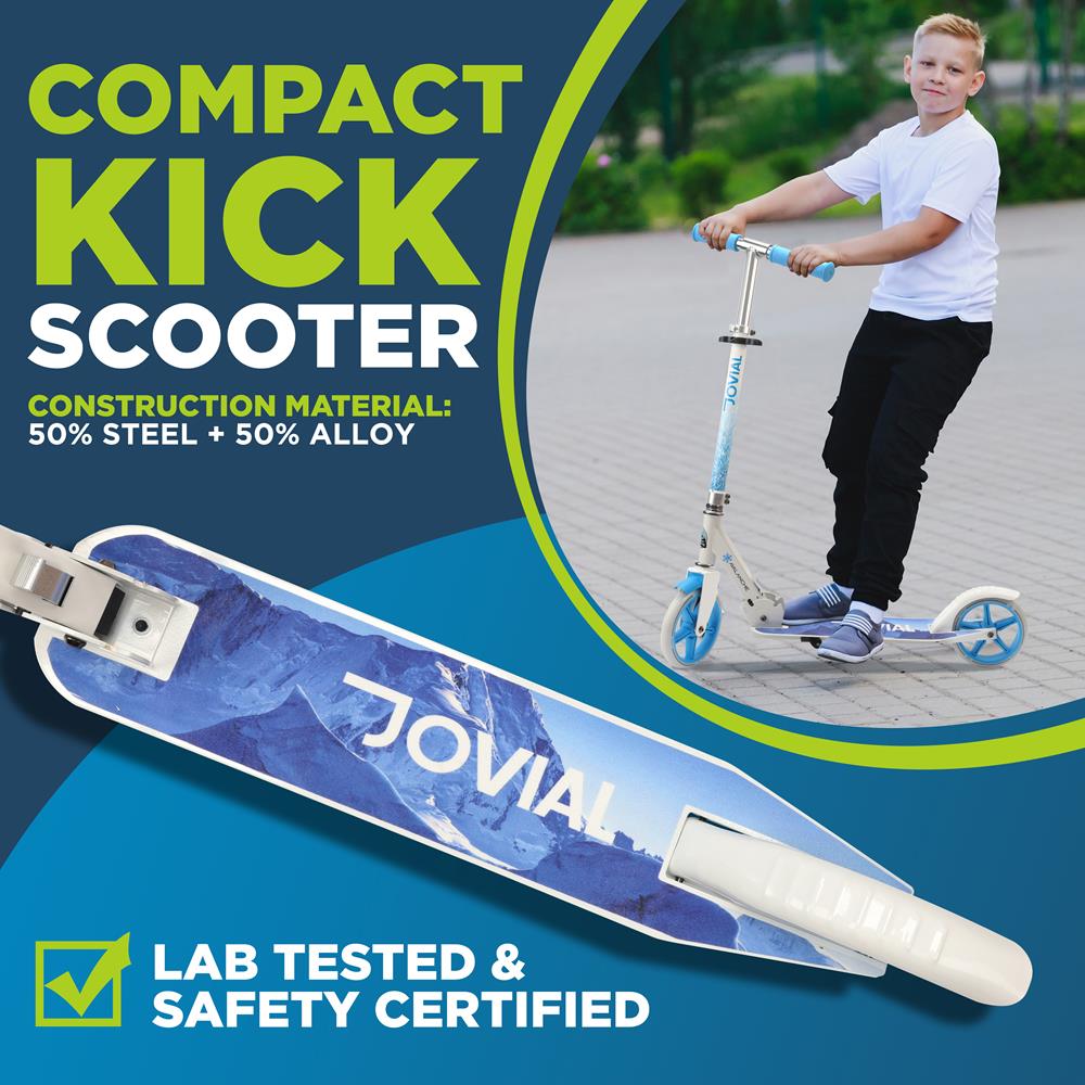 Foldable Kick Scooter for Adults & Teens - Lightweight, Portable & Durable Commuter Scooter - Perfect for Urban Travel, Campus, and Daily Commute