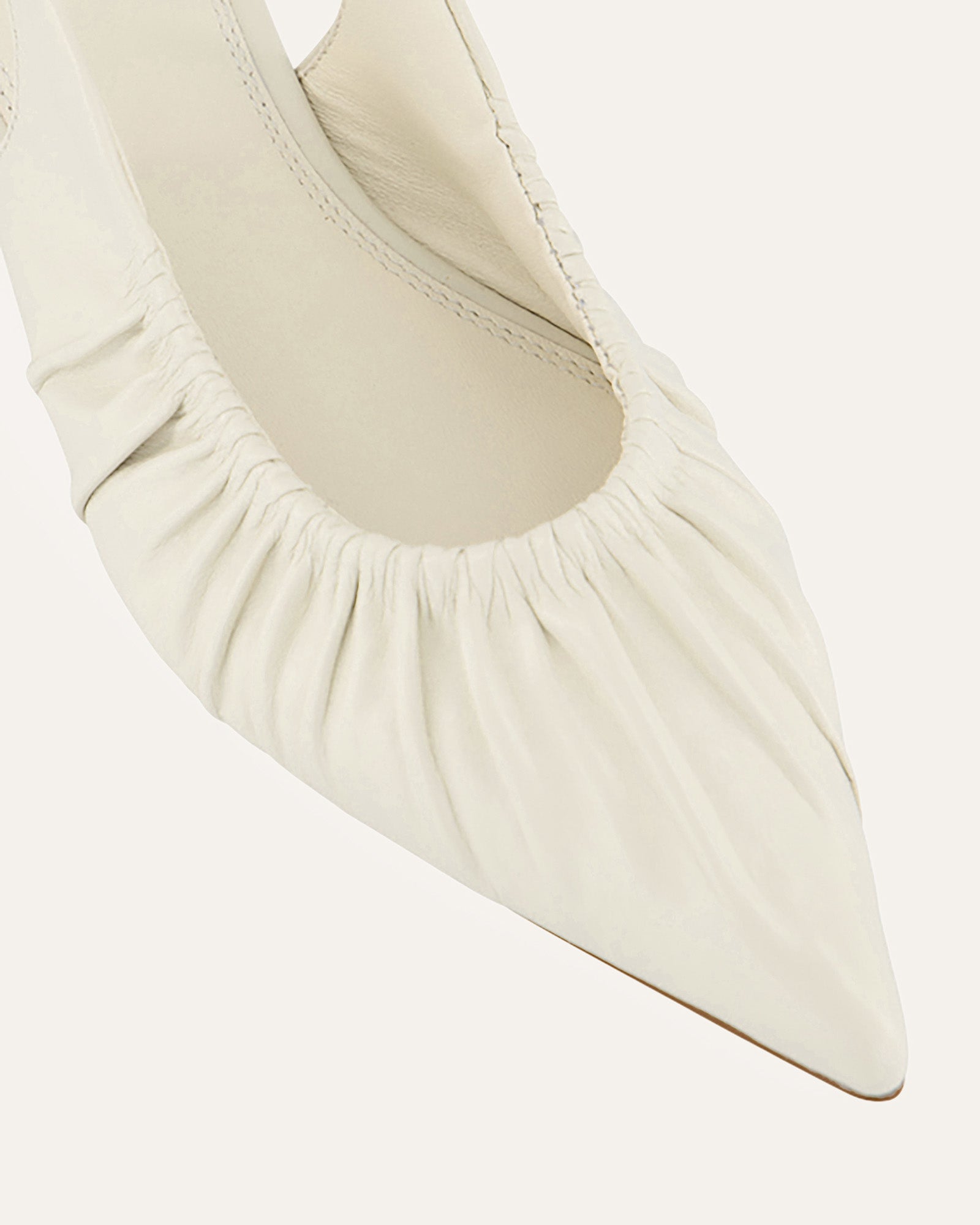 Adaline Women's Leather Dress Flats in Off White - Comfortable & Stylish Shoes for Work, Office, and Casual Wear