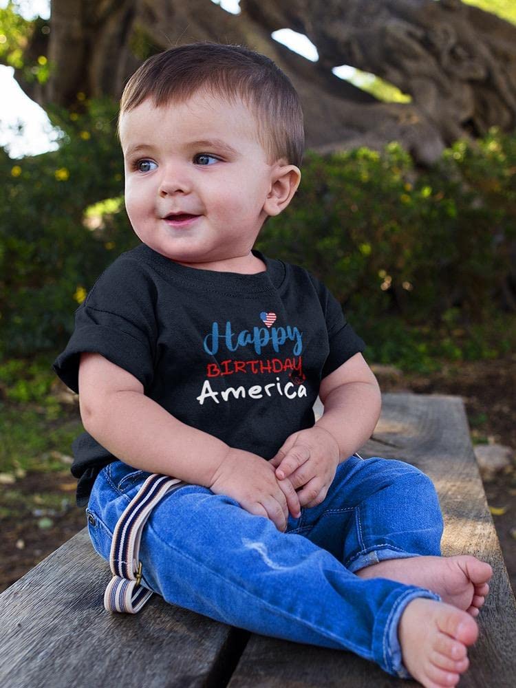 Happy 4th of July Patriotic Baby T-Shirt - Cute American Flag Design for Infants & Toddlers - Perfect for Independence Day Celebrations, Family BBQs & National Holidays