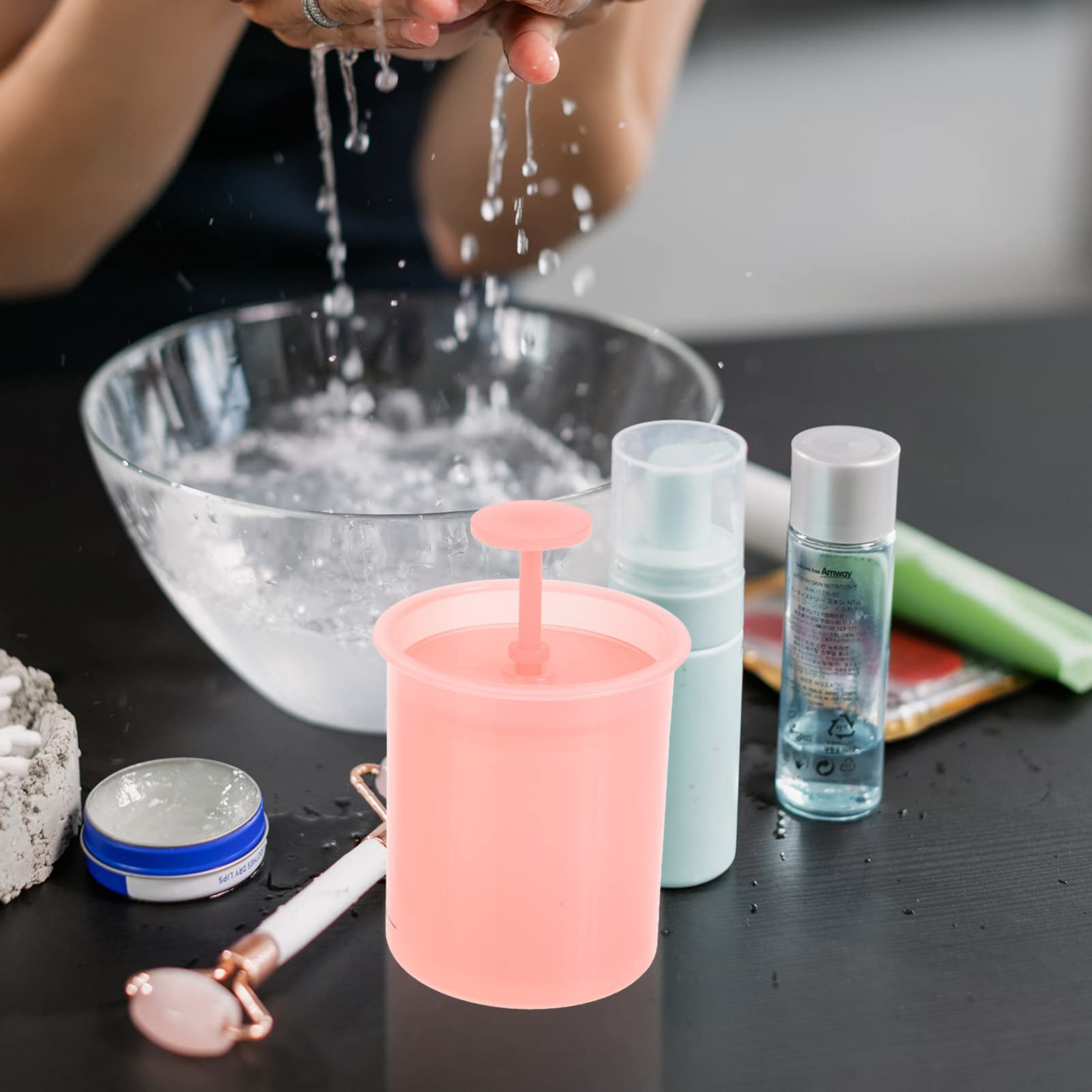 Uonlytech 4-Piece Marshmallow Whip Maker & Facial Foam Maker Set - Skin Care Bubble Maker for Gentle Face Wash | Perfect for Spa, Home Beauty Routine & Relaxation