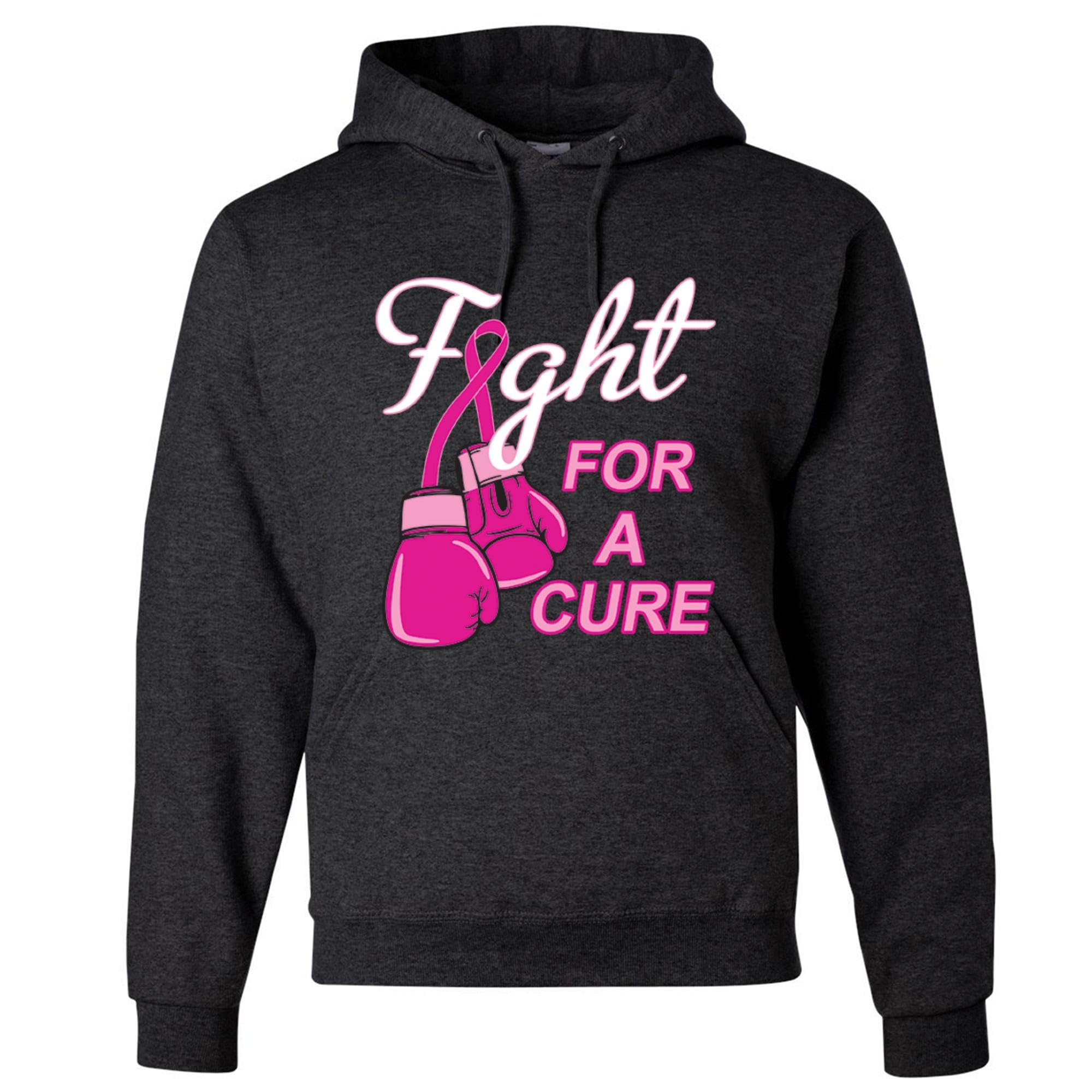 Fight For A Cure Breast Cancer Awareness Hoodies - Custom Wild Apparel for Women & Men - Comfortable Pullover for Fundraising, Charity Events & Everyday Wear