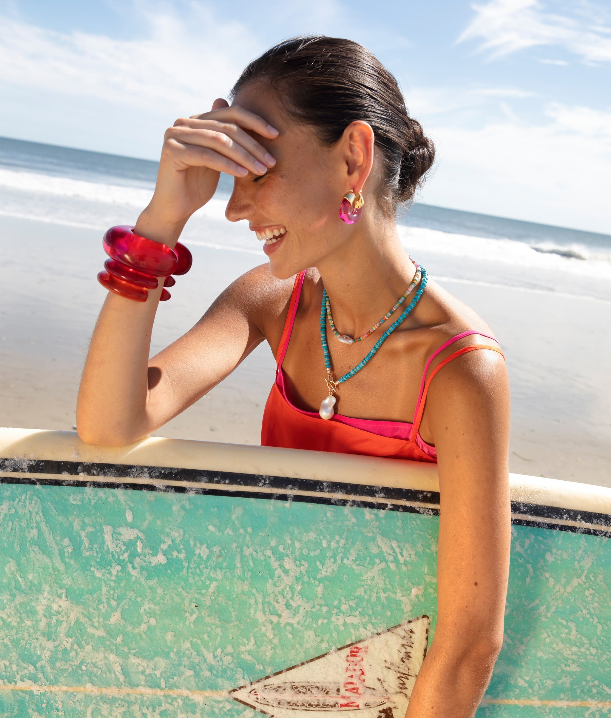 Stylish Arc Cuff Bracelet in Vibrant Magenta - Perfect for Women's Fashion Accessories, Gift Giving & Everyday Wear