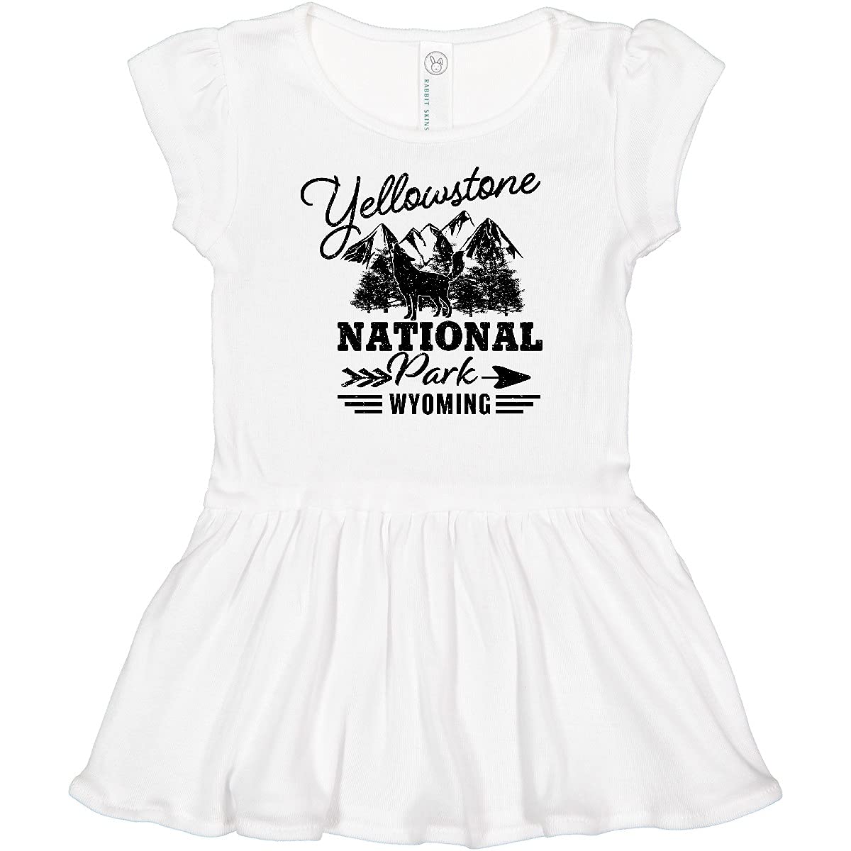 Inktastic Wyoming Yellowstone National Park Baby Girl Dress - Cute Outfit for Infants, Birthday, Family Vacation & Photo Shoots