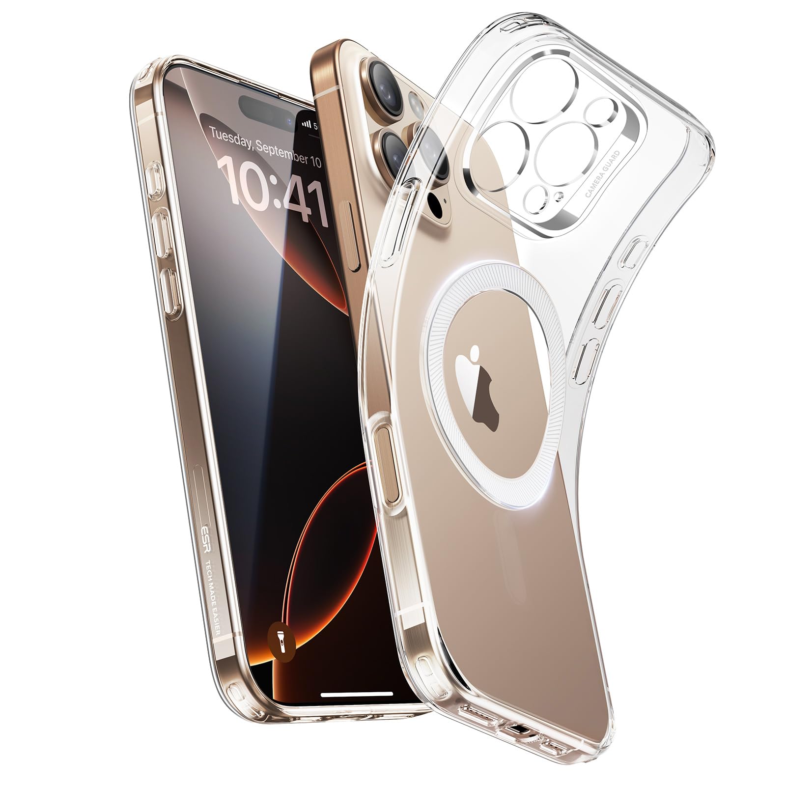 ESR for iPhone 16 Pro Case with MagSafe - Slim Shockproof Clear Cover with Camera Protection | Anti-Yellowing & Scratch-Resistant Magnetic Phone Case | Perfect for Everyday Use, Travel & Outdoor Activities
