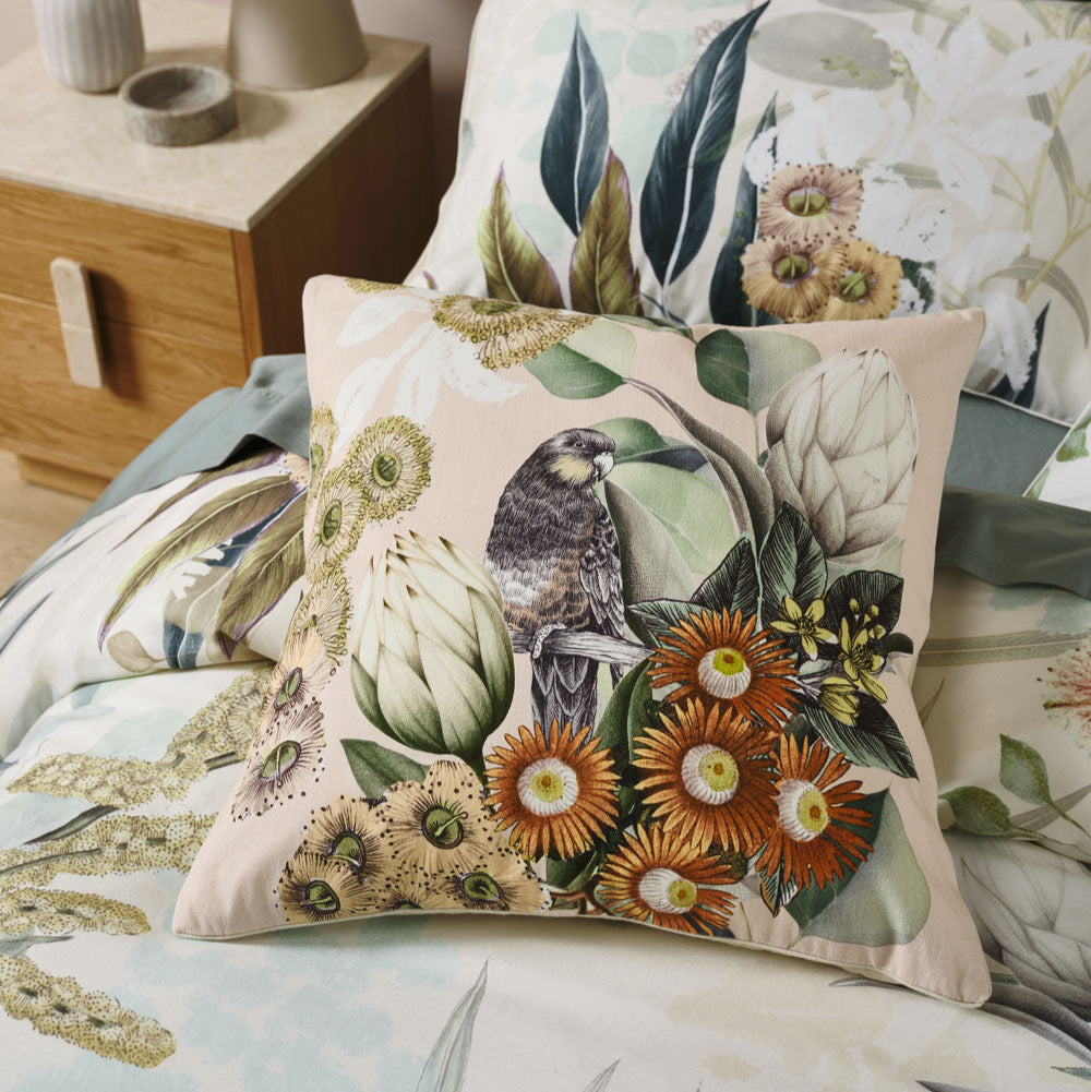 Premium Eucalyptus Garden Quilt Cover Set - 100% Cotton Bedding Set with Floral Design - King/Queen Size - Breathable & Soft for All Seasons - Perfect for Master Bedroom, Guest Room & Vacation Homes