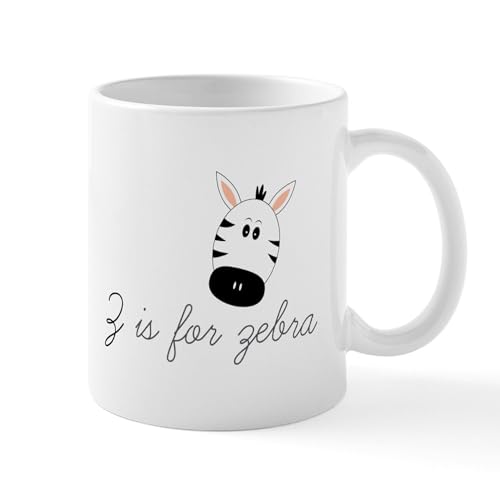 White - Z Is For Zebra Mugs