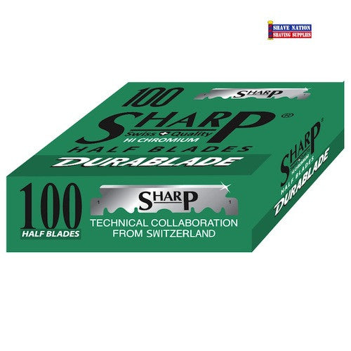 Sharp Hi Chromium Half Blades 100ct - Professional Hair Cutting Razor Blades for Barbers & Stylists - Precision Grooming Tools for Smooth Shaves & Haircuts at Home or Salon