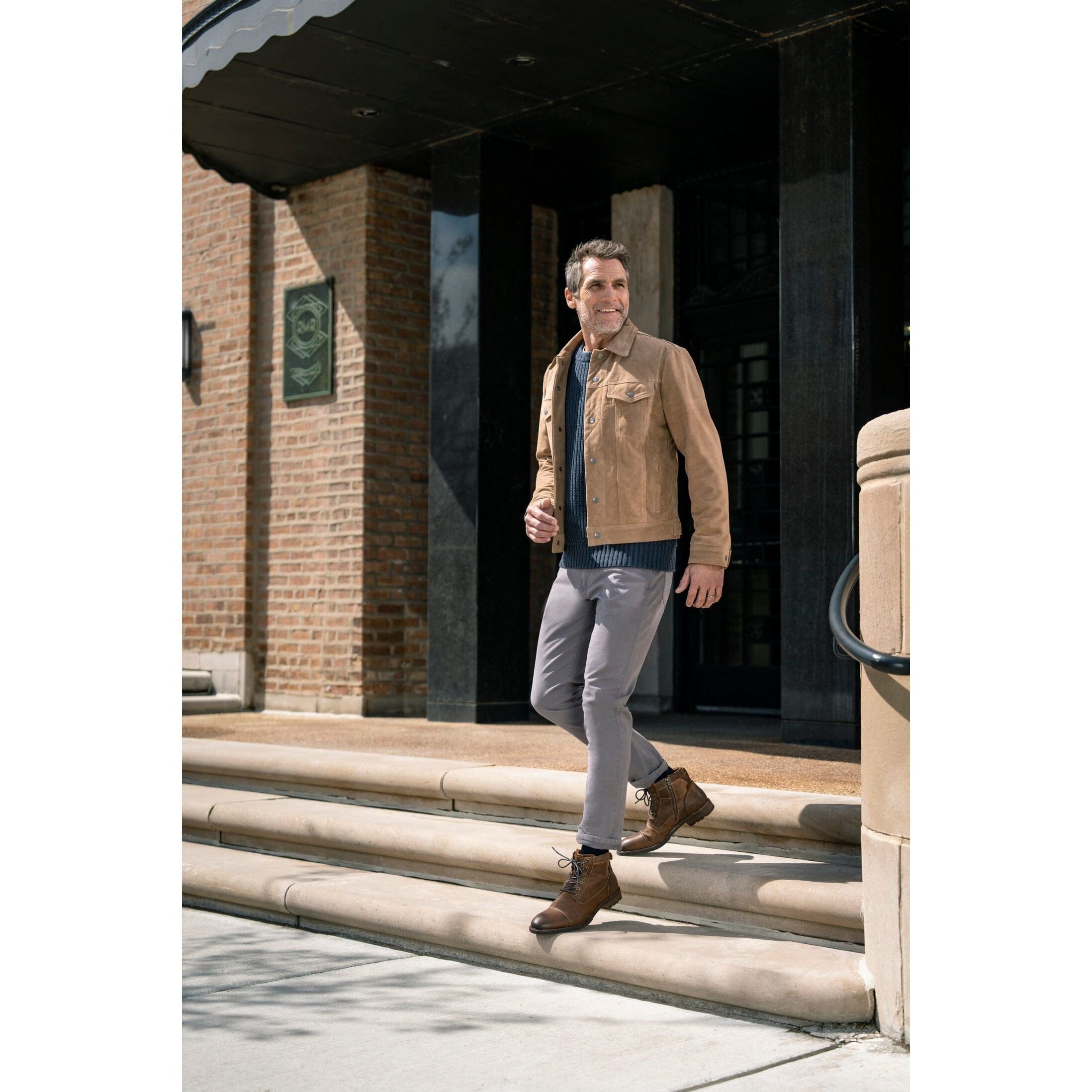FLORSHEIM LODGE CAP TOE LACE UP BOOTS FOR MEN - DURABLE LEATHER WORK BOOTS FOR OUTDOOR, CASUAL & OFFICE WEAR