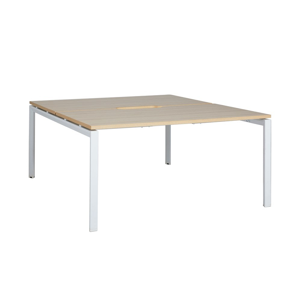 Mobel Novah 2-Person Double-Sided Shared Office Desk - Perfect for Co-Working Spaces, Home Offices & Collaborative Work Environments