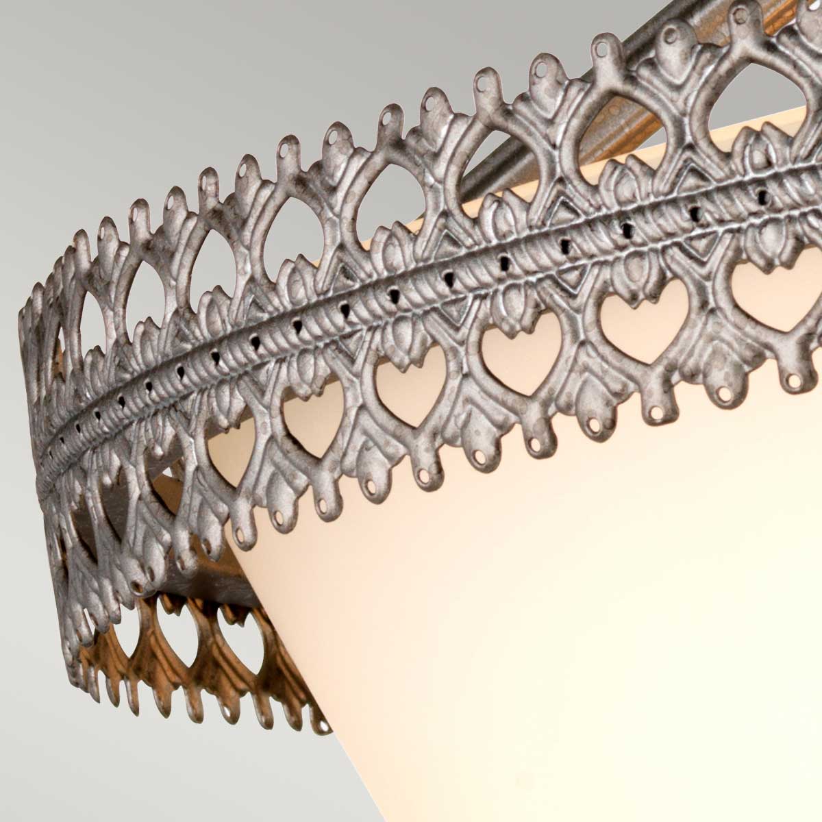 Crown 3-Light Semi Flush/Pendant Iron Gate Ceiling Light Fixture with E27 Socket - Perfect for Dining Room, Kitchen Island, or Entryway Lighting