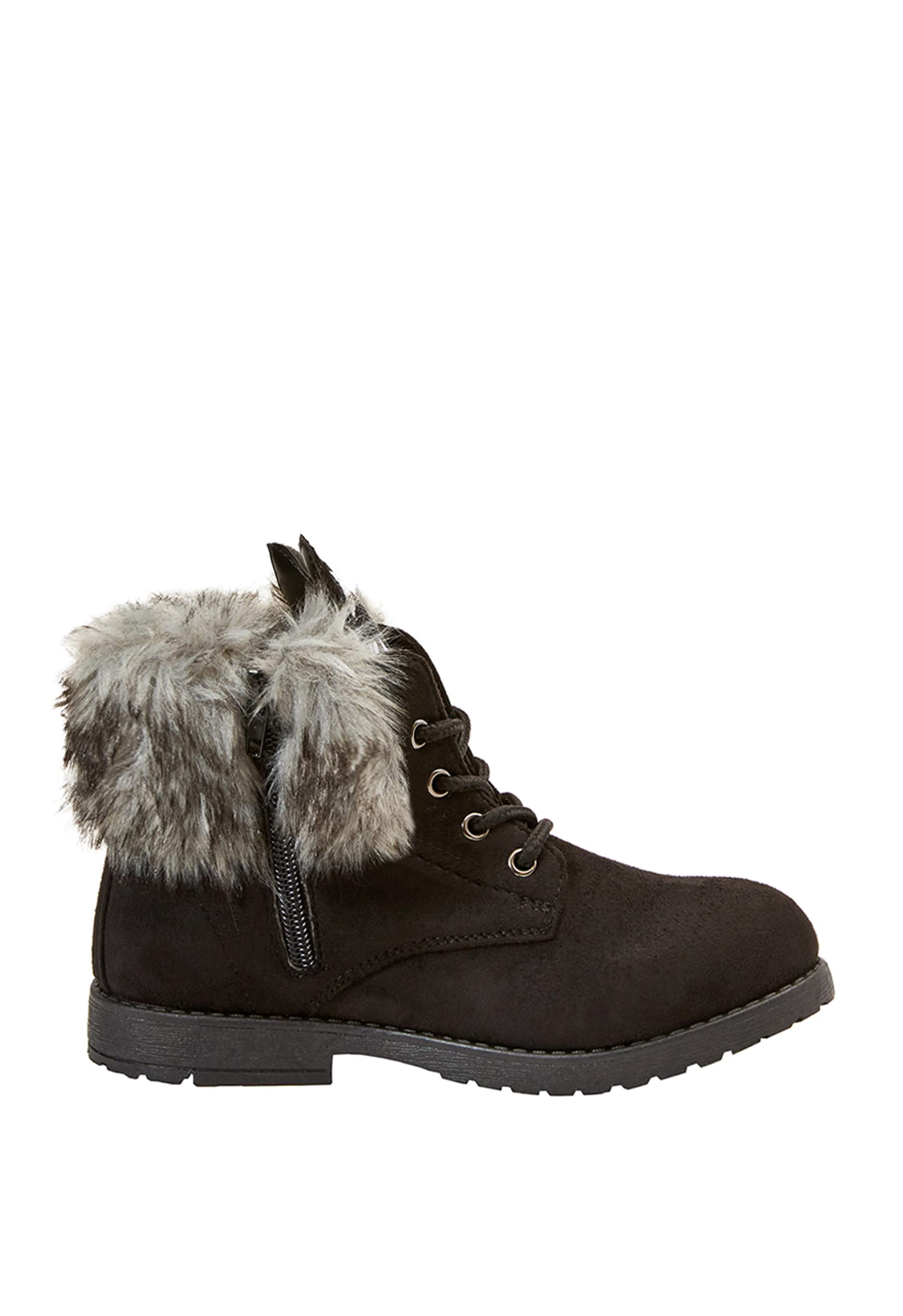 FabKids Girls Ankle Boots - Cute Combat Boots with Lace Up & Non-Slip Sole for Toddler, Little & Big Kids | Perfect for School, Playdates & Outdoor Adventures