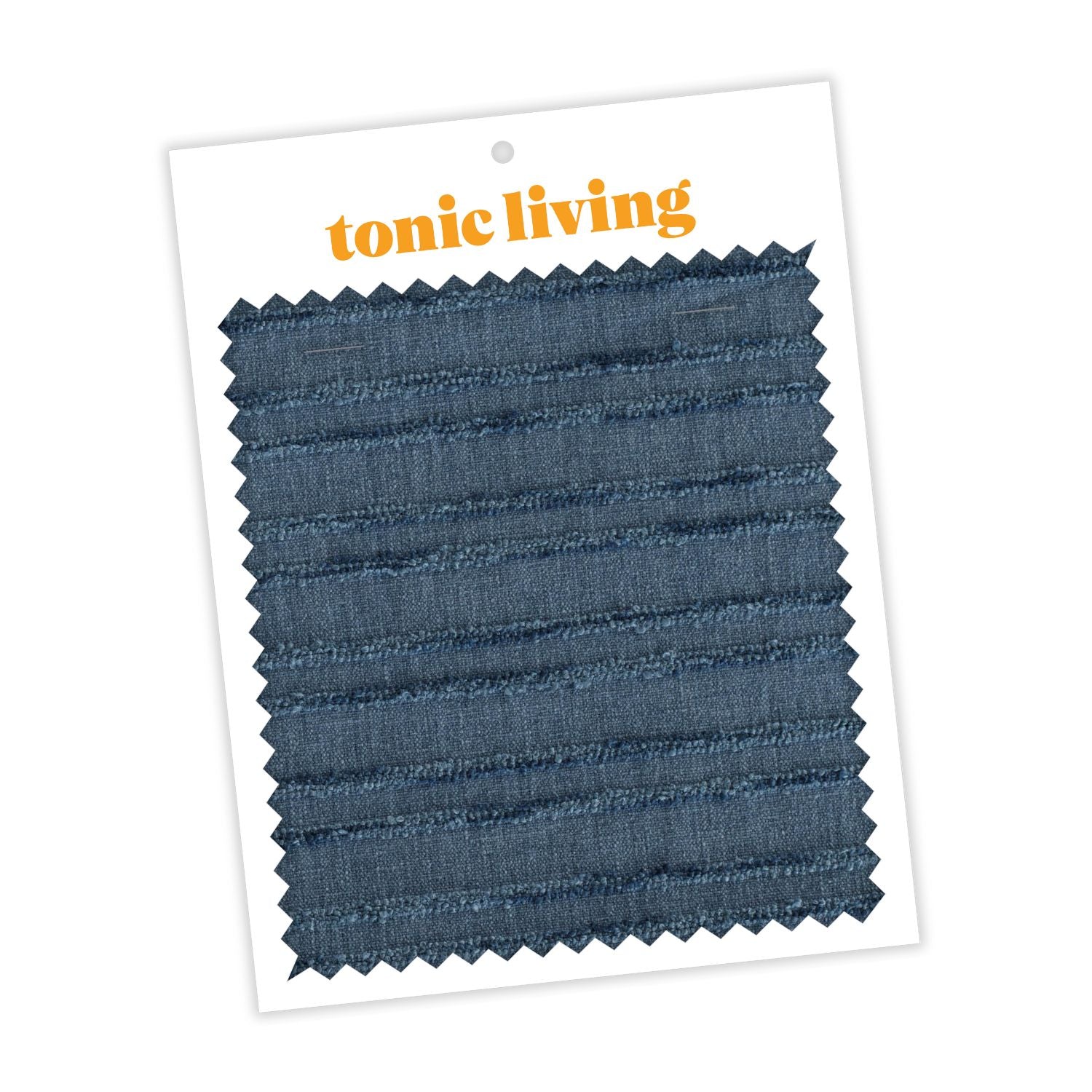 Malibu Stripe Indigo Fabric Swatch - Premium Textile Sample for Upholstery, Curtains & DIY Crafts | Home Decor & Sewing Projects
