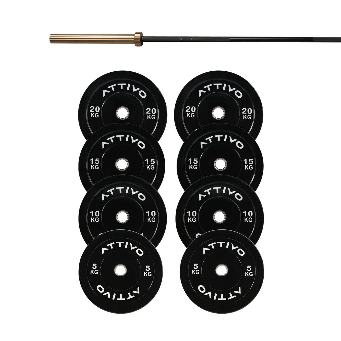 ZEUS 20kg Olympic Barbell with Color or Black Bumper Plates - 60kg/100kg Weight Set for CrossFit, Powerlifting & Home Gym Training