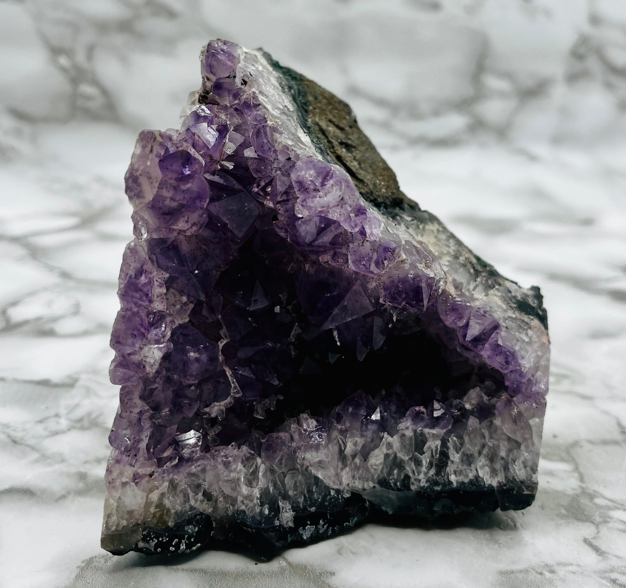 Natural Amethyst Cluster Specimen - Raw Purple Crystal Point for Home Decor, Meditation & Healing | Spiritual Gifts & Geode Collection