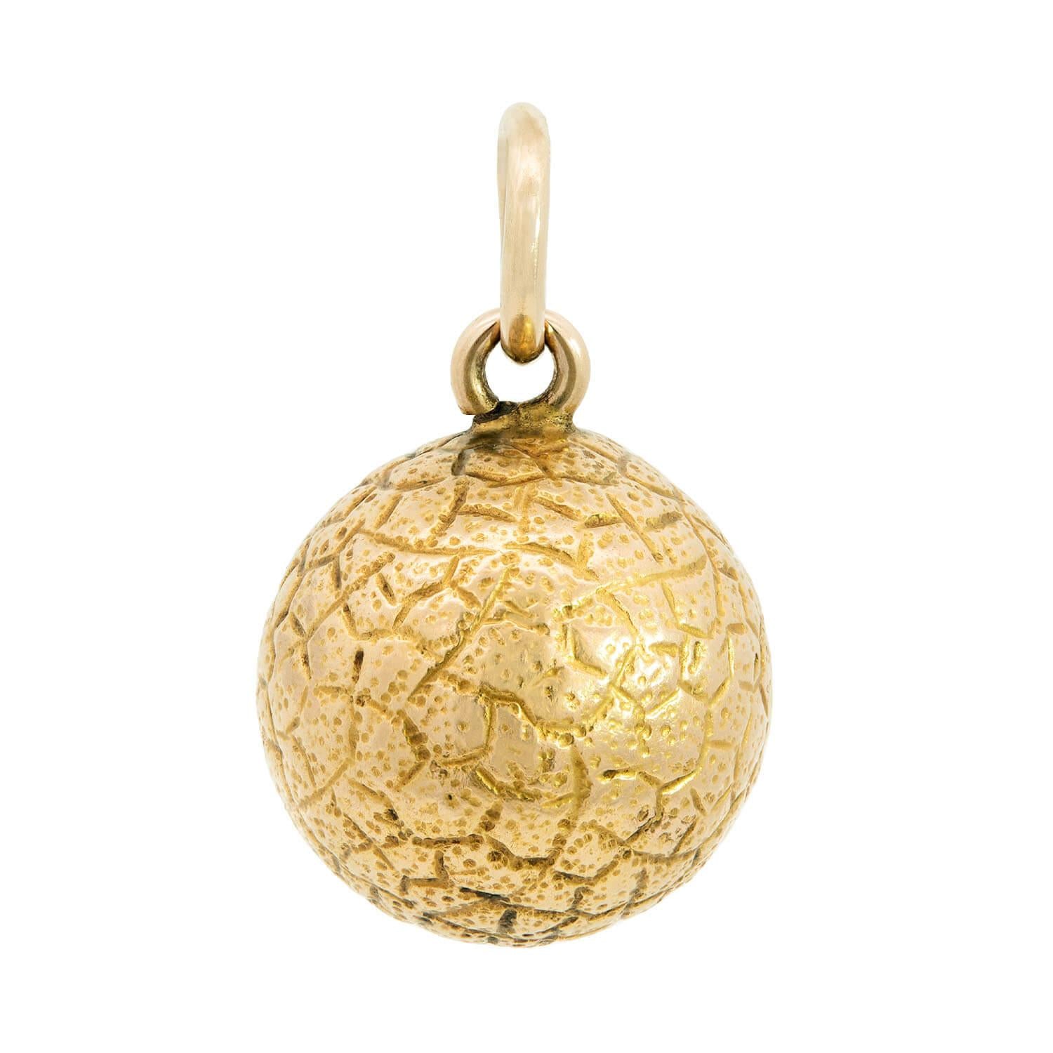 14K Gold Victorian Ball Pendant Necklace - Elegant Antique Jewelry for Women, Perfect for Weddings, Parties & Special Occasions