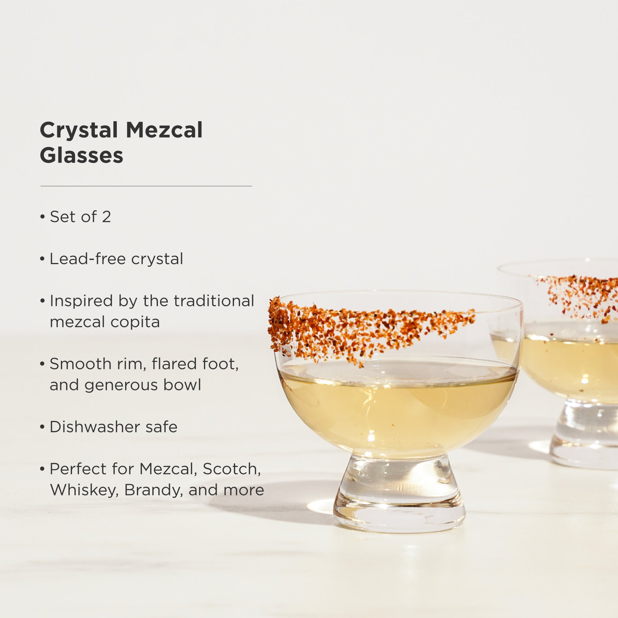 Premium Crystal Mezcal Glasses Set of 2 - Handcrafted Artisanal Drinking Glasses for Tequila, Whiskey & Cocktails - Perfect for Home Bars, Parties & Gifting