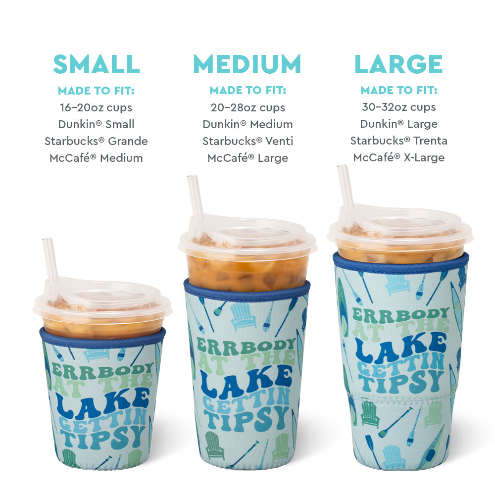 Errbody At The Lake Medium Iced Cup Coolie - Insulated Can Cooler for Beer & Soda - Perfect for Pool Parties, Beach Days & BBQs