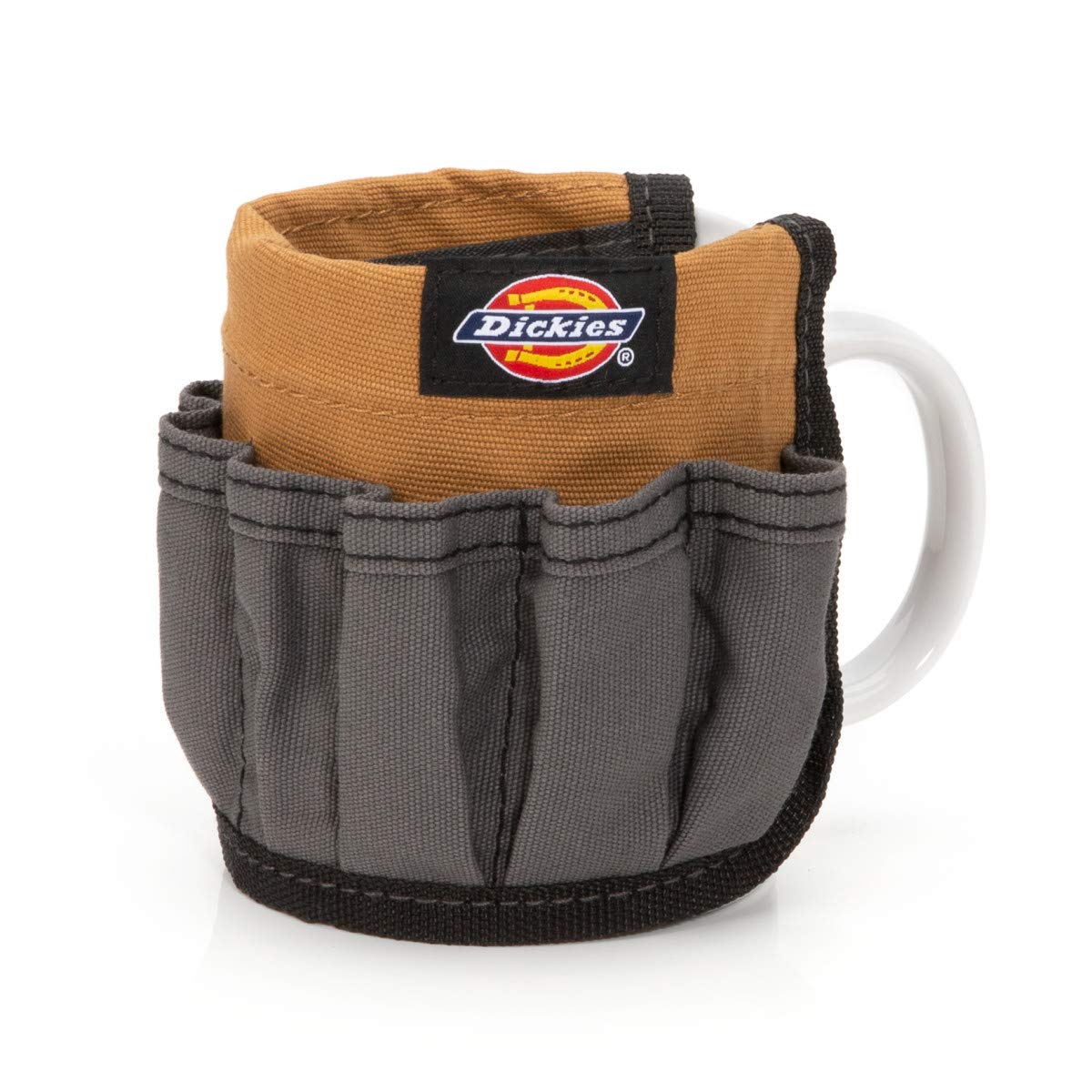 Dickies Canvas Mug Organizer - 14-Pocket Utility Holder for Pens, Pencils & Small Tools - Perfect Gift for Contractors, Woodworkers & Painters - Ideal for Workshop, Office & Job Site Organization