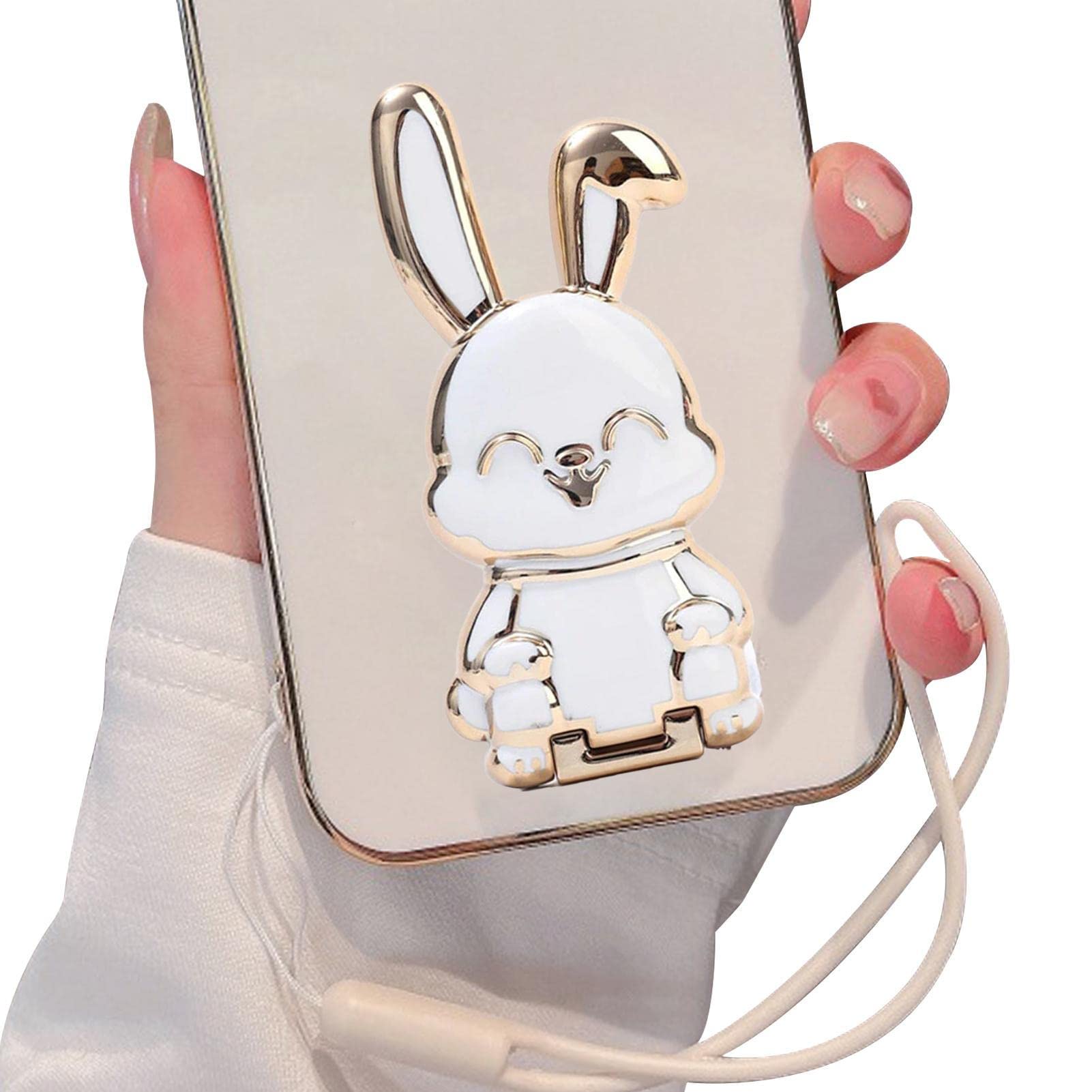 Universal Bunny Phone Holder Stand - Adhesive Rabbit Phone Bracket for All Smartphones (iPhone, Samsung, Android) | Perfect for Desk, Car Dashboard & Bedside Use