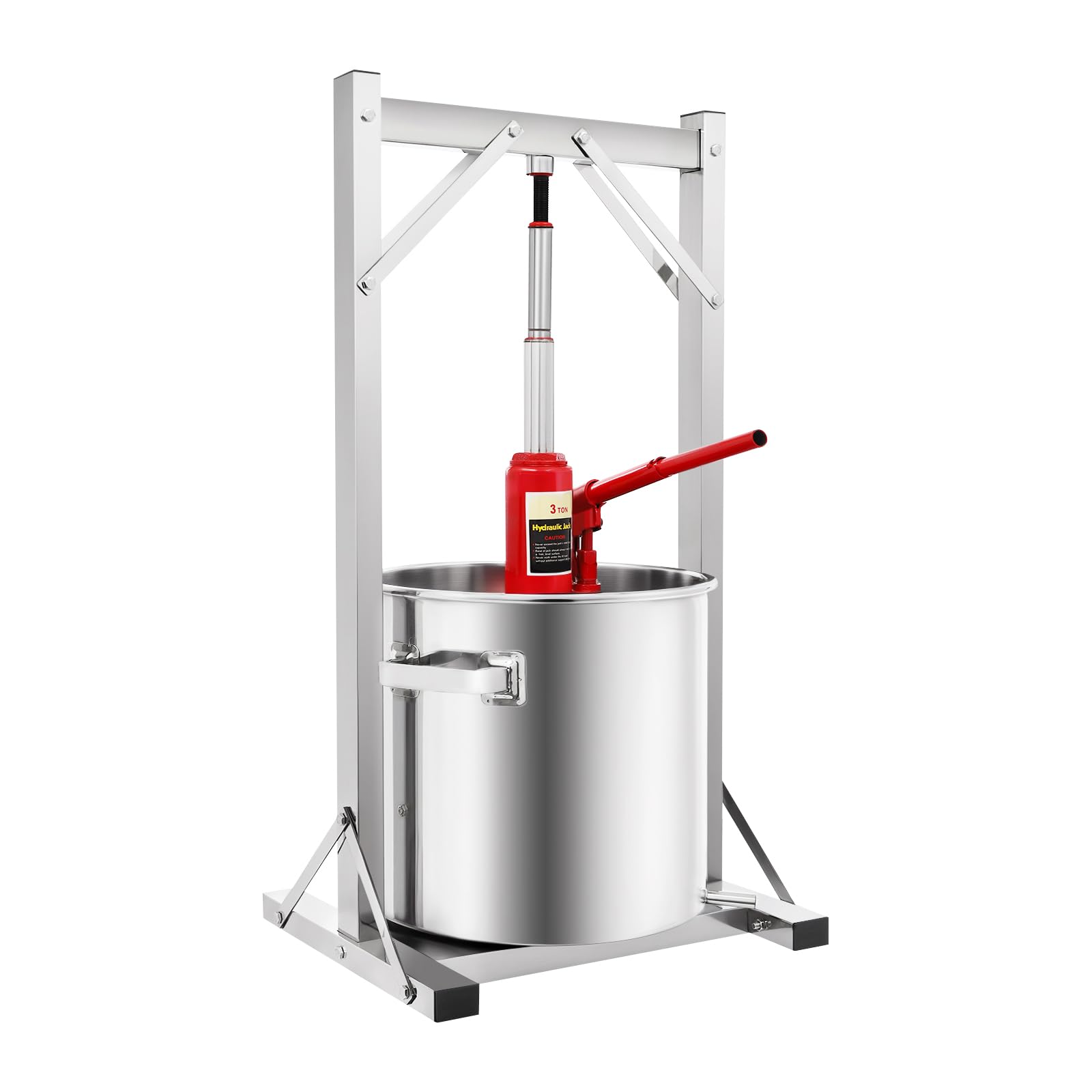 6 Gallon Hydraulic Fruit Wine Press - 100% Natural Juice Maker for Apples, Grapes, Berries & Vegetables | Manual Cider, Olive Oil & Wine Making Machine | Perfect for Home Brewing, Farm Use & DIY Juice Extraction