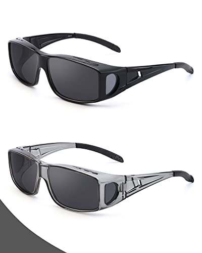 A06 (2 Pack)black Frame/Grey Lens+transparent Grey Frame/Grey Lens