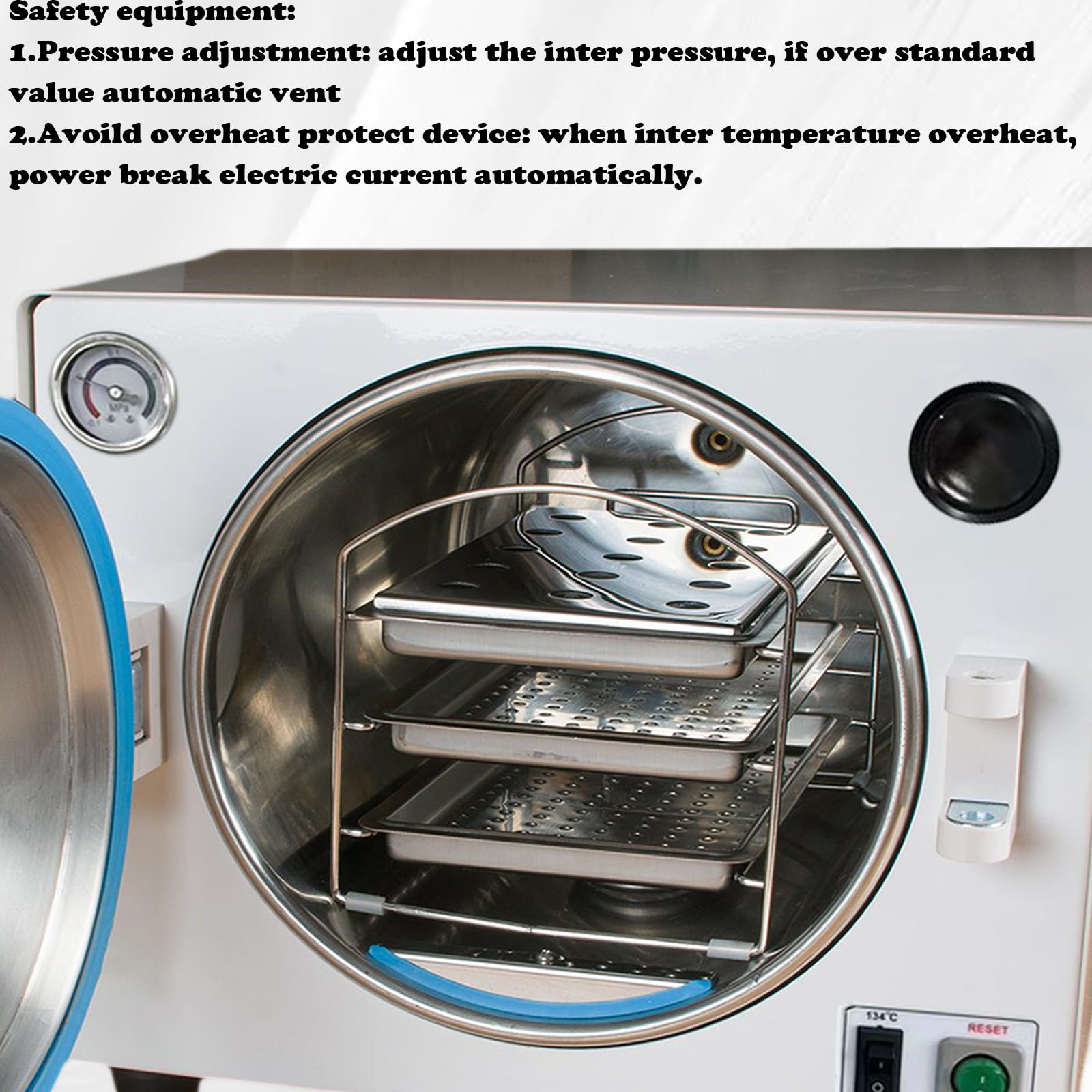 18L Steam Autoclave Sterilizer Machine - 900W Laboratory Autoclave with Safety Lock for Medical, Dental & Beauty Tools | Perfect for Clinic, Hospital & Tattoo Studio Use