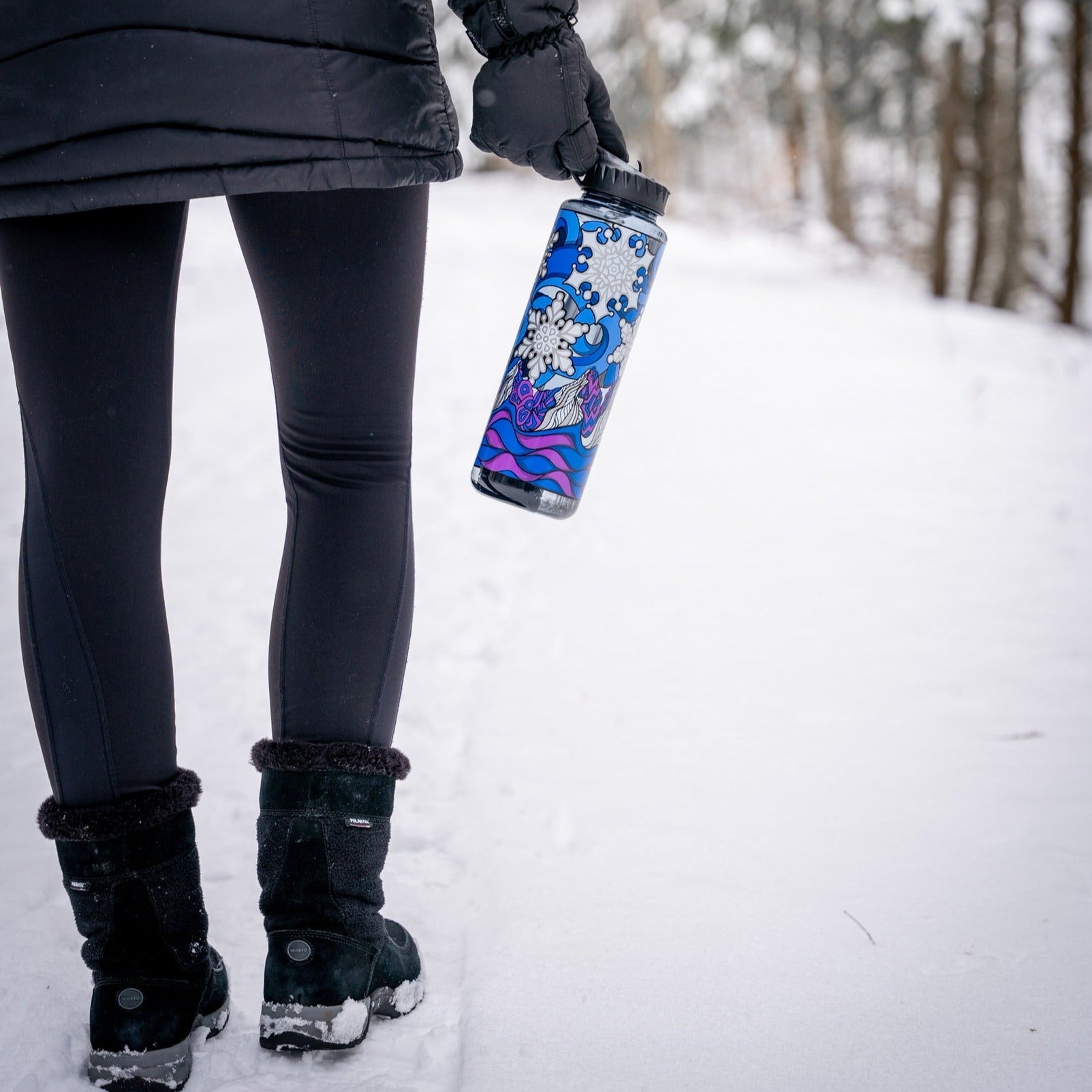 Nalgene OG Protect Our Winters Water Bottle - 32oz & 48oz BPA-Free, Leak-Proof, Durable for Hiking, Camping & Outdoor Adventures