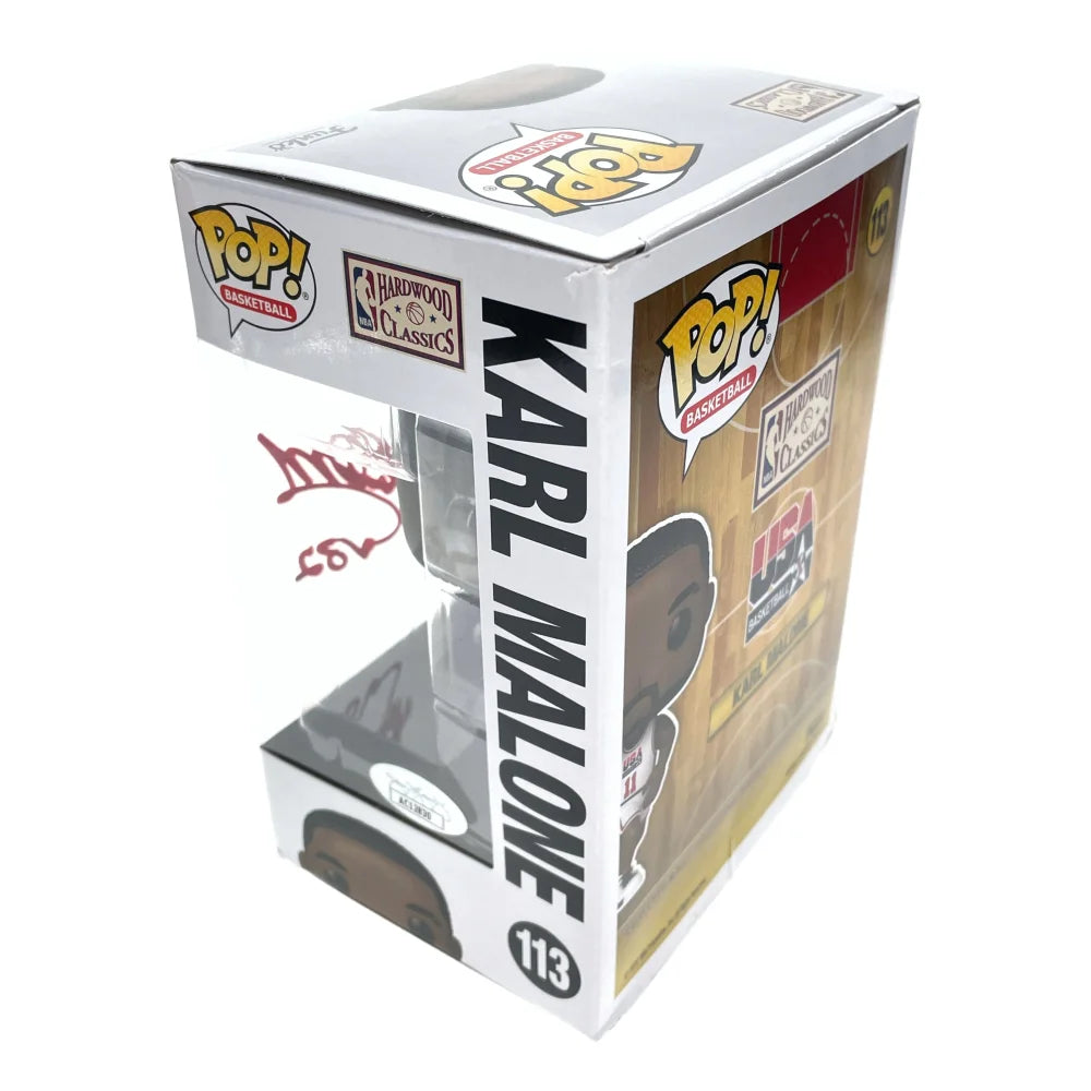 Karl Malone Autographed 1992 USA Dream Team Funko Pop with JSA COA - Utah Jazz Basketball Collectible for Fans & Memorabilia Enthusiasts - Perfect for Display, Gifts, and Sports Collections