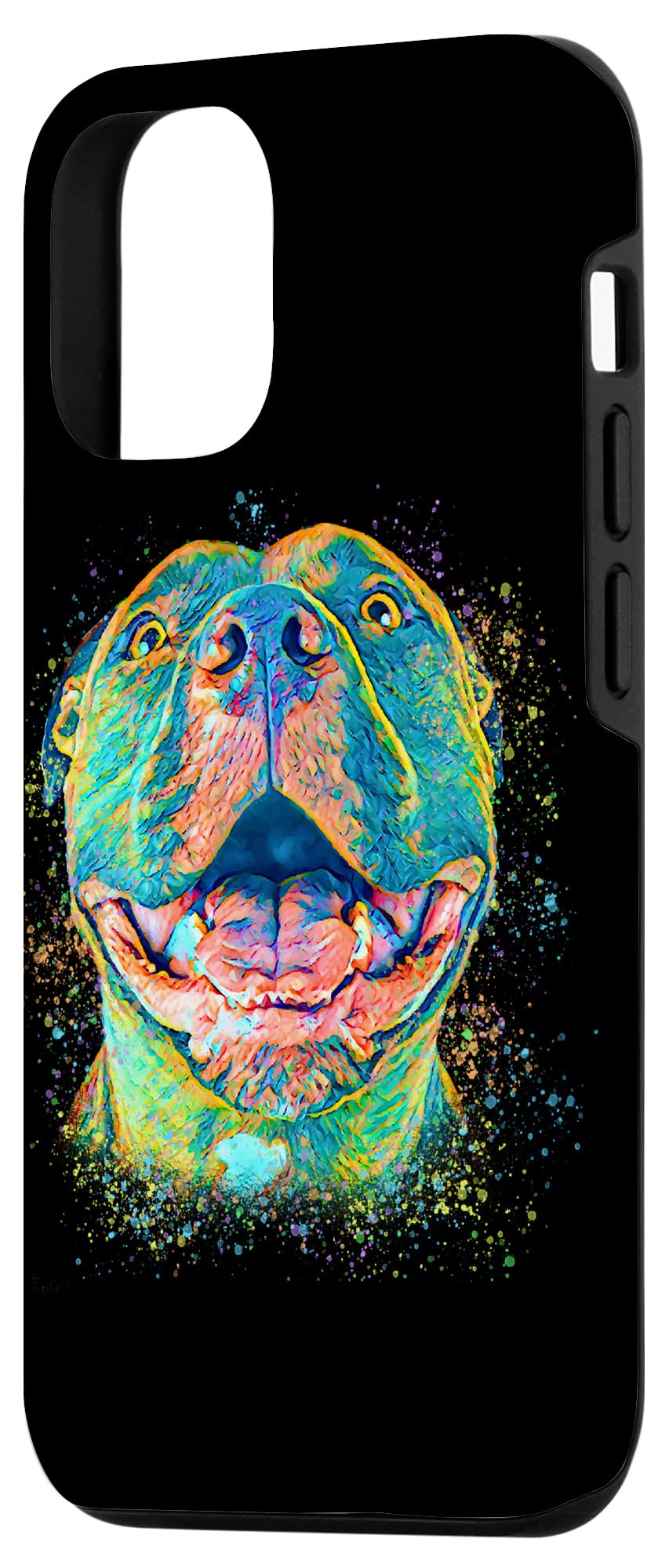 Cute Pitbull Lover iPhone 12/12 Pro Case - Pit Bull Painting Design with Dog Face Art - Perfect for Dog Lovers & Pitbull Enthusiasts - Great for Daily Use, Gifts & Showcasing Your Love for Pets