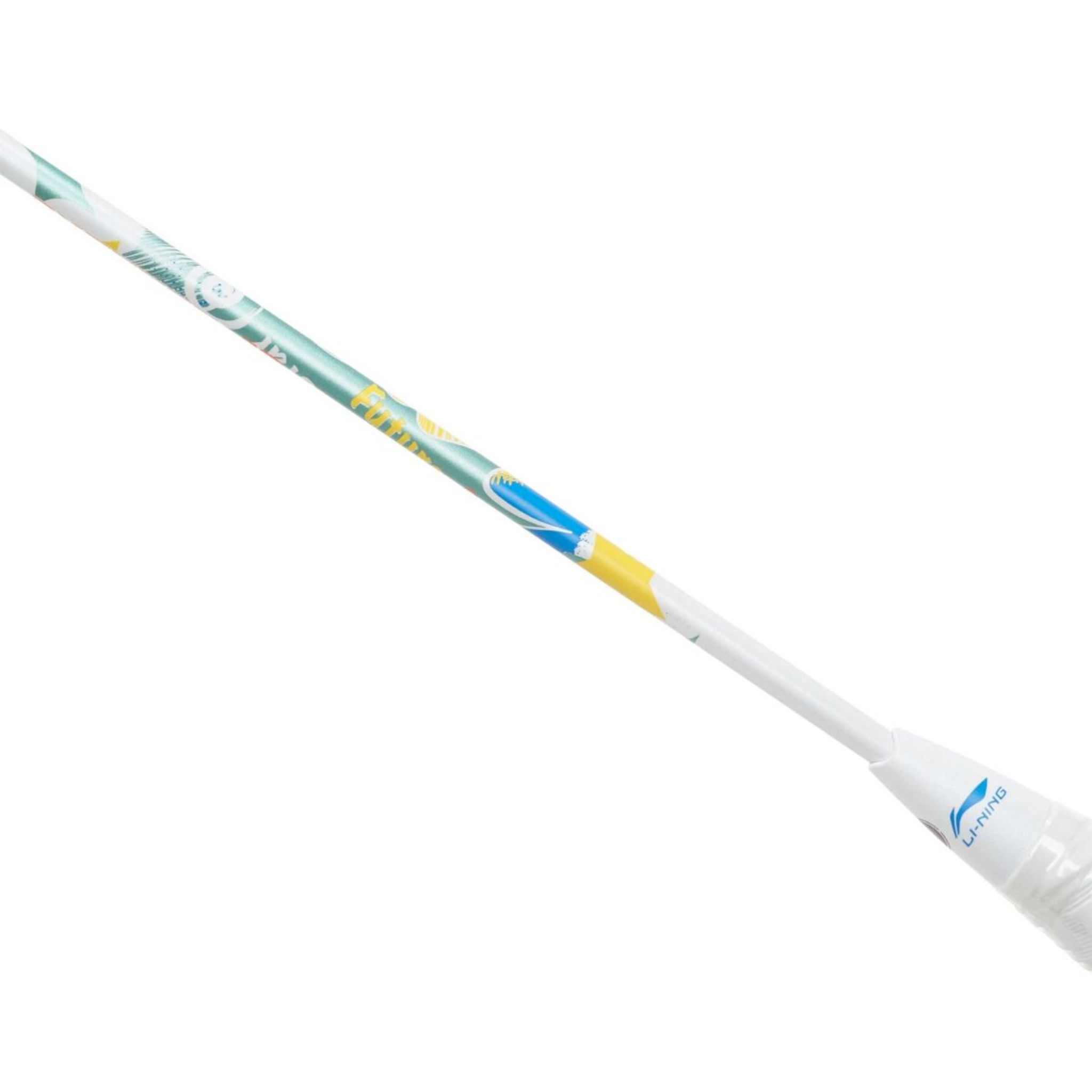 Li Ning Axforce Junior Strung Badminton Racket for Kids - Lightweight Carbon Fiber Badminton Racquet with Pre-Strung Strings (White, AYPS087-2) - Perfect for Junior Players & Beginners Training