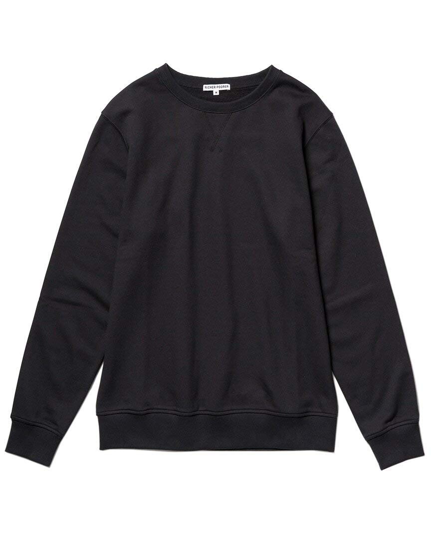Crew Sweatshirt Black SM - Comfortable Casual Wear for Everyday Outfits and Relaxed Weekends
