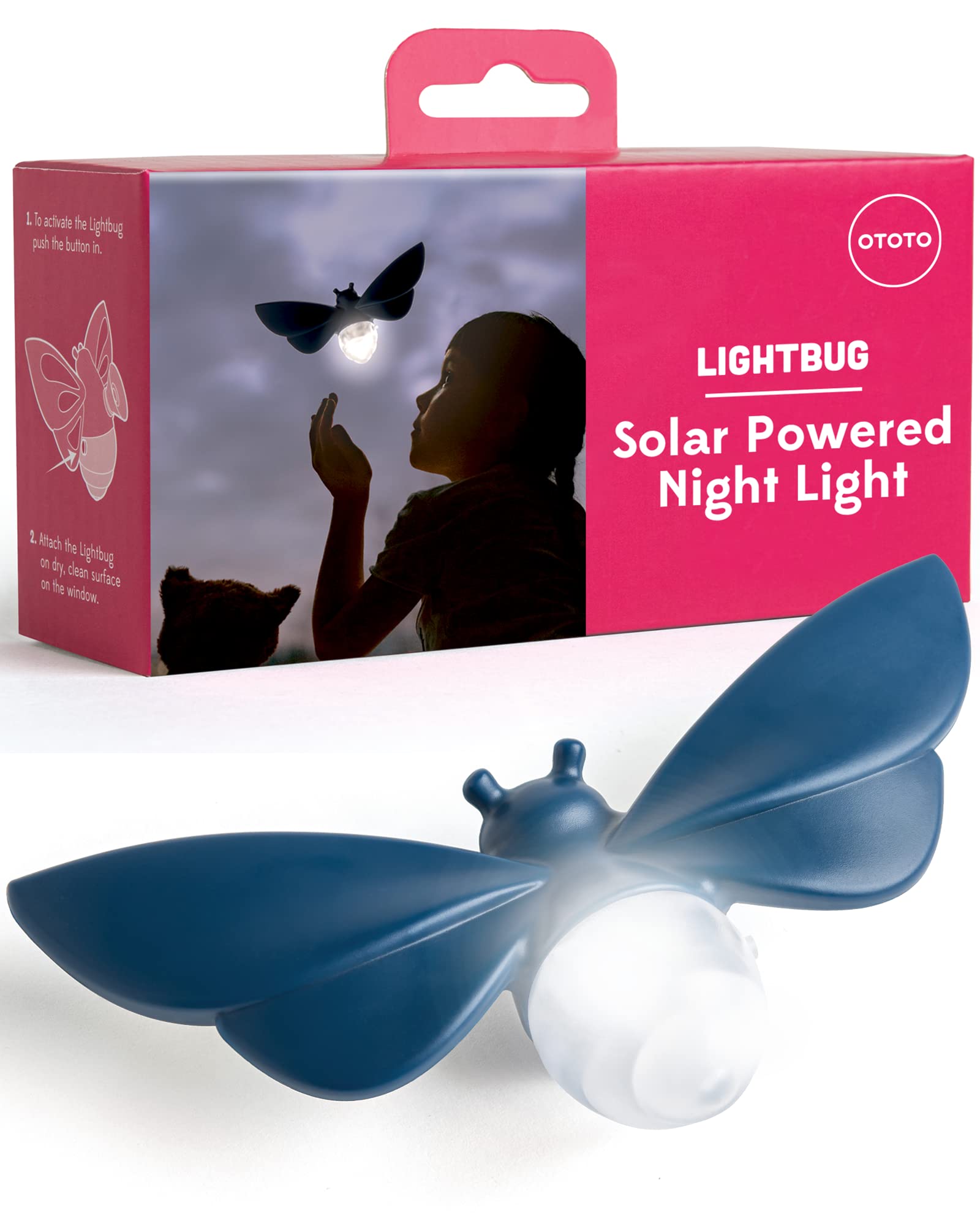 OTOTO Lightbug Night Light - Cute LED Nightlight for Kids, Adults & Baby Rooms - Soft Glow Bedside Lamp for Nursery, Bedroom & Home Decor - Perfect for Sleep, Relaxation & Nighttime Safety
