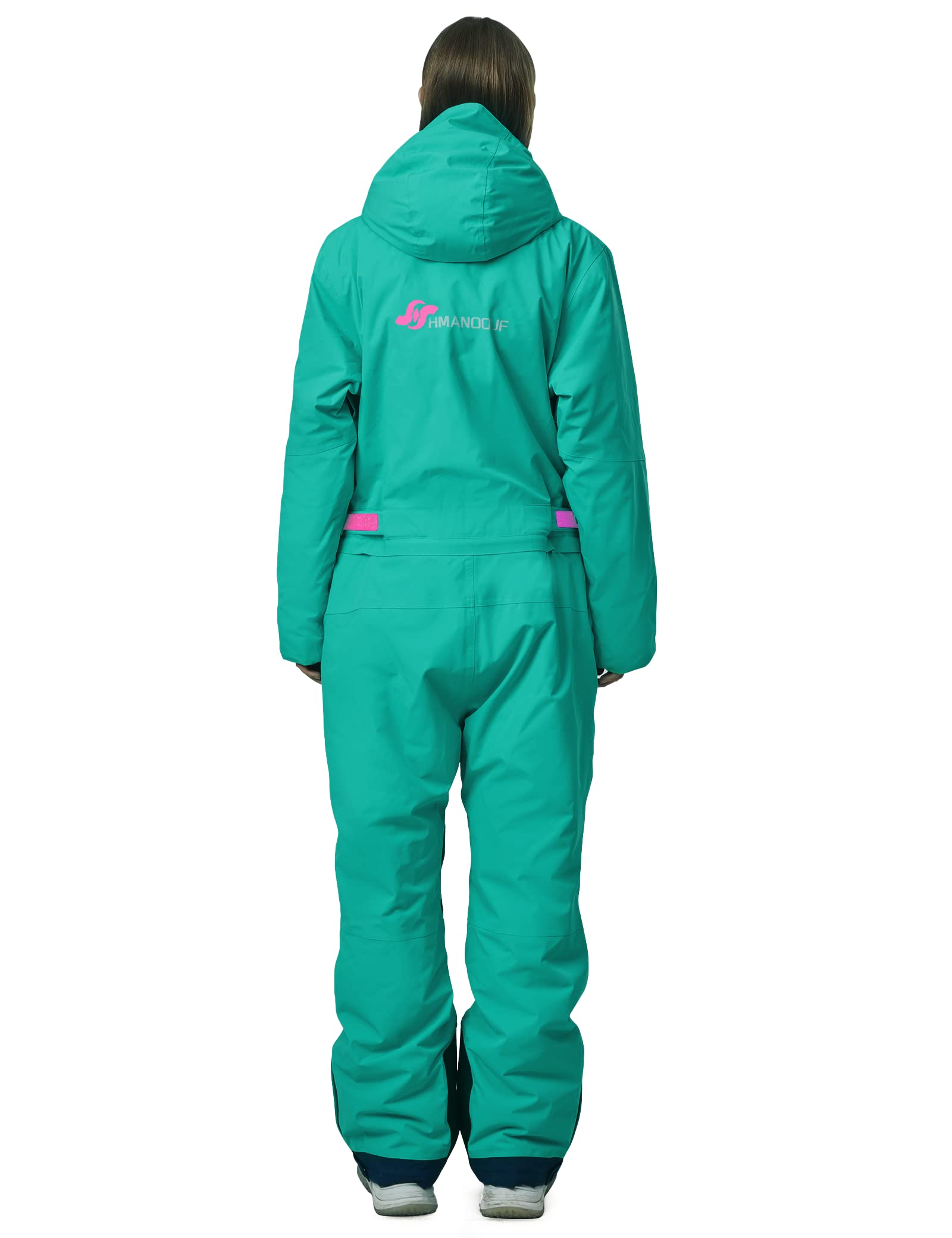 Women's Waterproof Ski Suit Winter Thermal Snowsuit with Removable Hood - One Piece Ski Jumpsuit for Women - Perfect for Skiing, Snowboarding & Outdoor Winter Sports