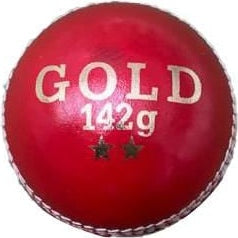 Premium CGH 142g Gold 2-Piece Cricket Ball - Professional Grade Leather Cricket Ball for Matches & Practice | Ideal for Cricket Tournaments, Training Sessions & Backyard Games
