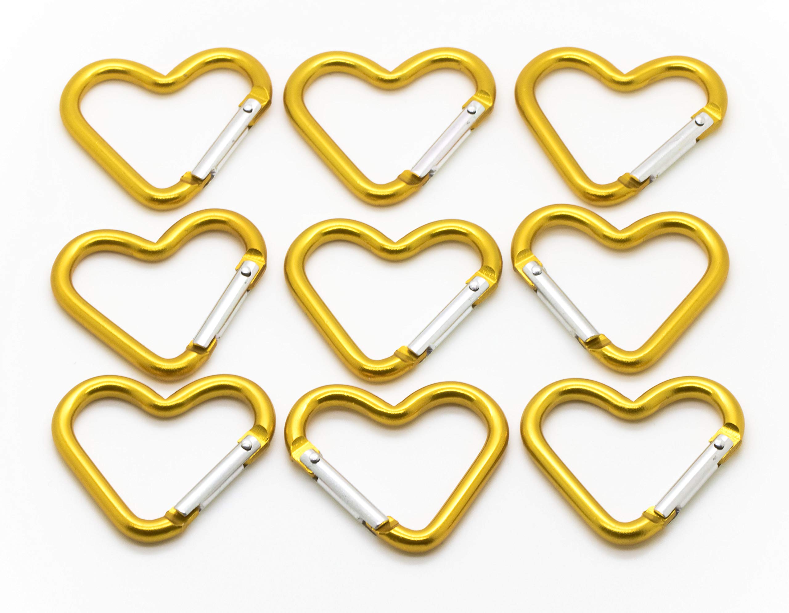 100pcs Heart Shaped Aluminum Alloy Keychain Clips - Durable Carabiner Hooks for Keys, Luggage Tags & Gift Packaging - Perfect for Valentine's Day, Wedding Favors & Party Giveaways