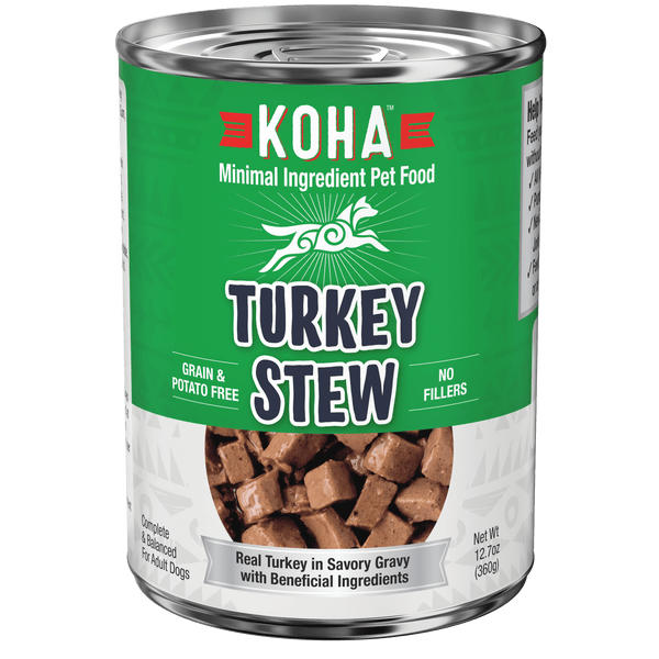 KOHA Turkey Stew Grain-Free Canned Dog Food - High Protein, Natural Ingredients for Adult Dogs - Perfect for Mealtime, Travel & Emergency Pet Supplies