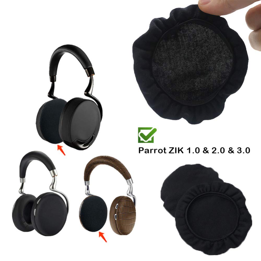 Universal Stretchable Headphone Covers 2-Pack (4pcs) - Washable Fabric Ear Cup Covers for On-Ear Headphones 3.54