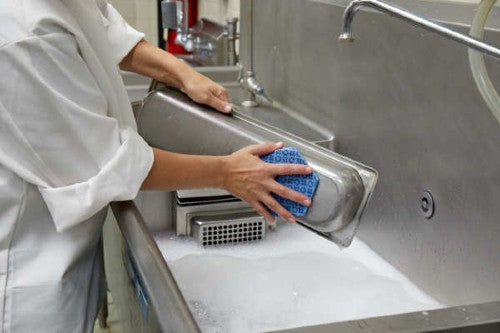 3M 2000HEX Scotch Brite Low Scratch Scour Pad - 5 3/4 x 5 Inch Hexagon Cleaning Pads, Pack of 15 - Gentle Scrubbing for Pots, Pans, Cookware & Delicate Surfaces - Ideal for Kitchen & Household Cleaning